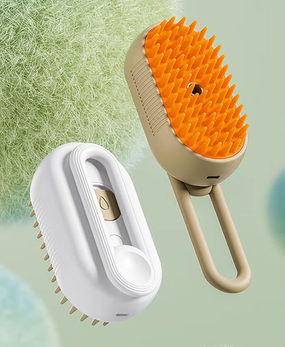 3-in-1 Rechargeable Pet Grooming Brush - Self-Cleansing Silicone Hair Remover for Cats and Dogs
